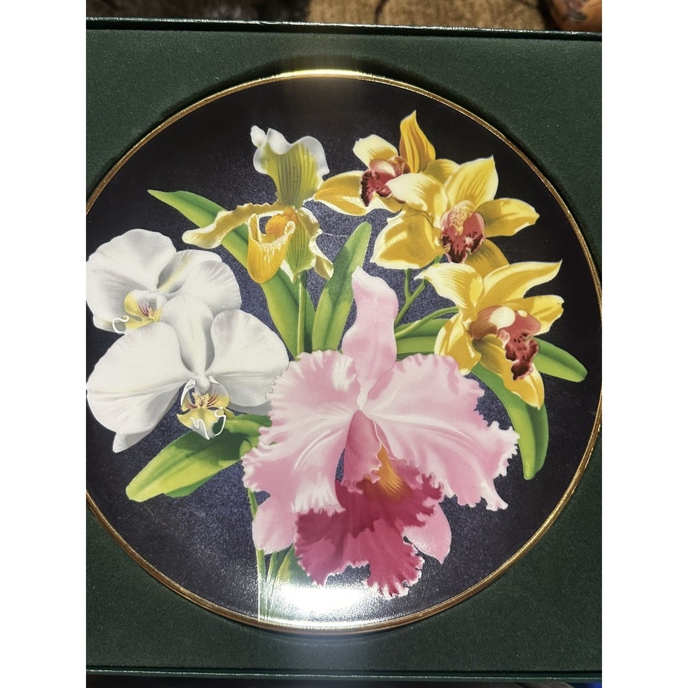 Danbury Mint The Flower Gardens Of Count Bernadotte Orchid Collector Plate